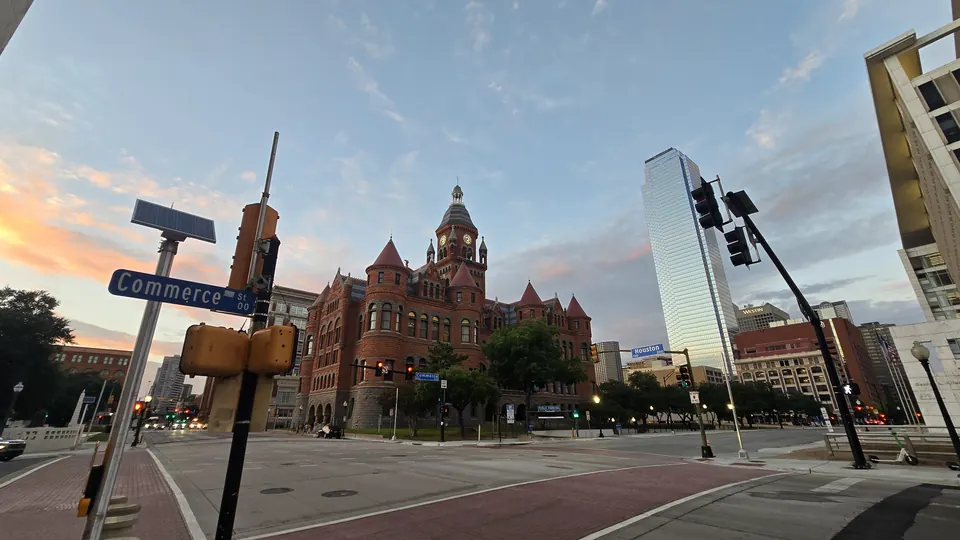 The Old Red Courthouse on Commerce Street in downtown Dallas