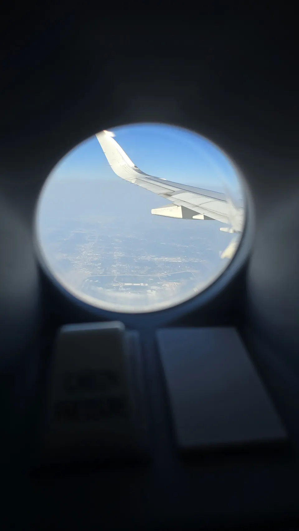 View from the plane window on the flight to Dallas
