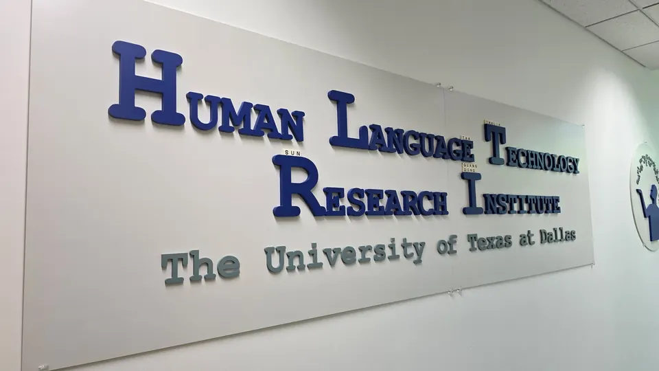 Human Language Technology Research Institute sign