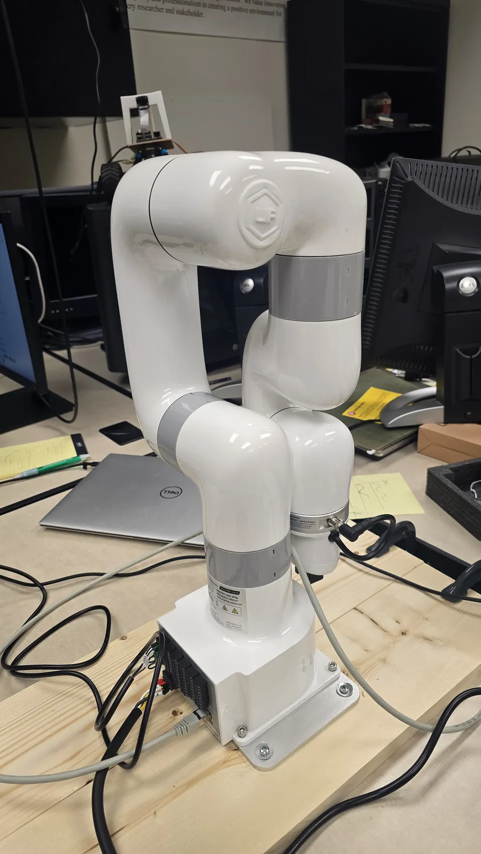 A robotic arm in a campus lab