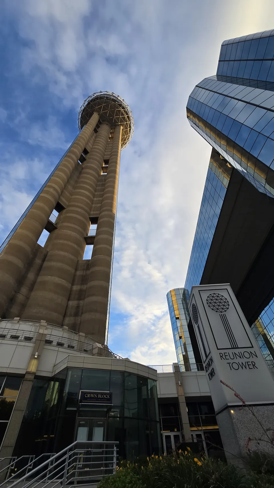 Reunion Tower from below
