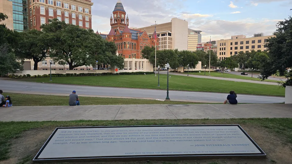 Dealey Plaza with the Old Red Courthouse behind
