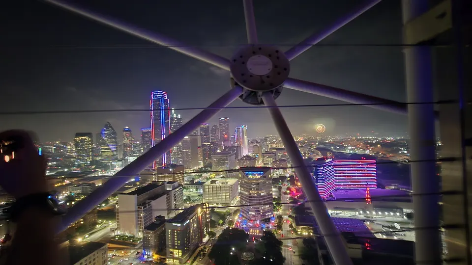 Downtown Dallas at night from Reunion Tower