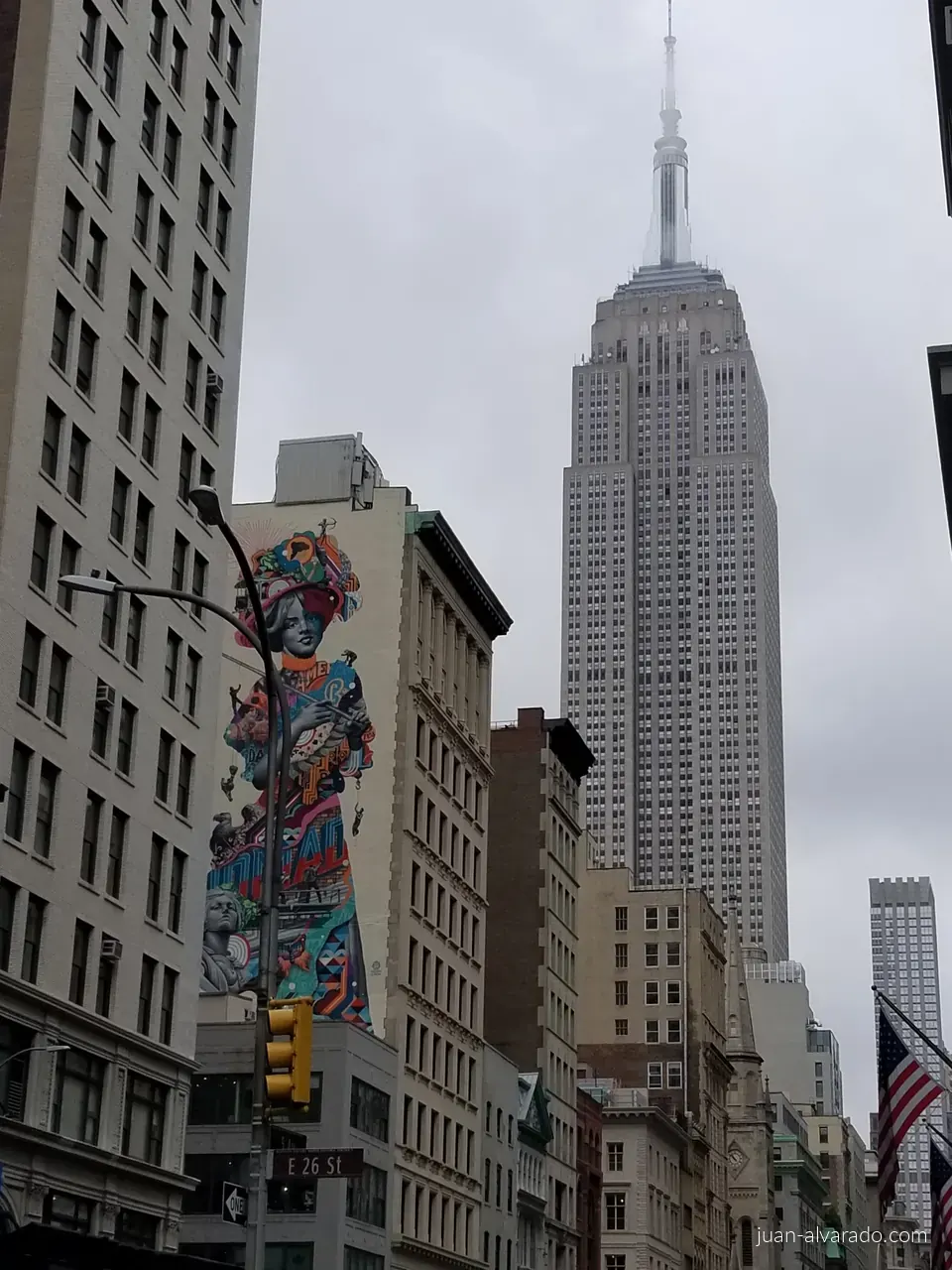 The Empire State Building from the street