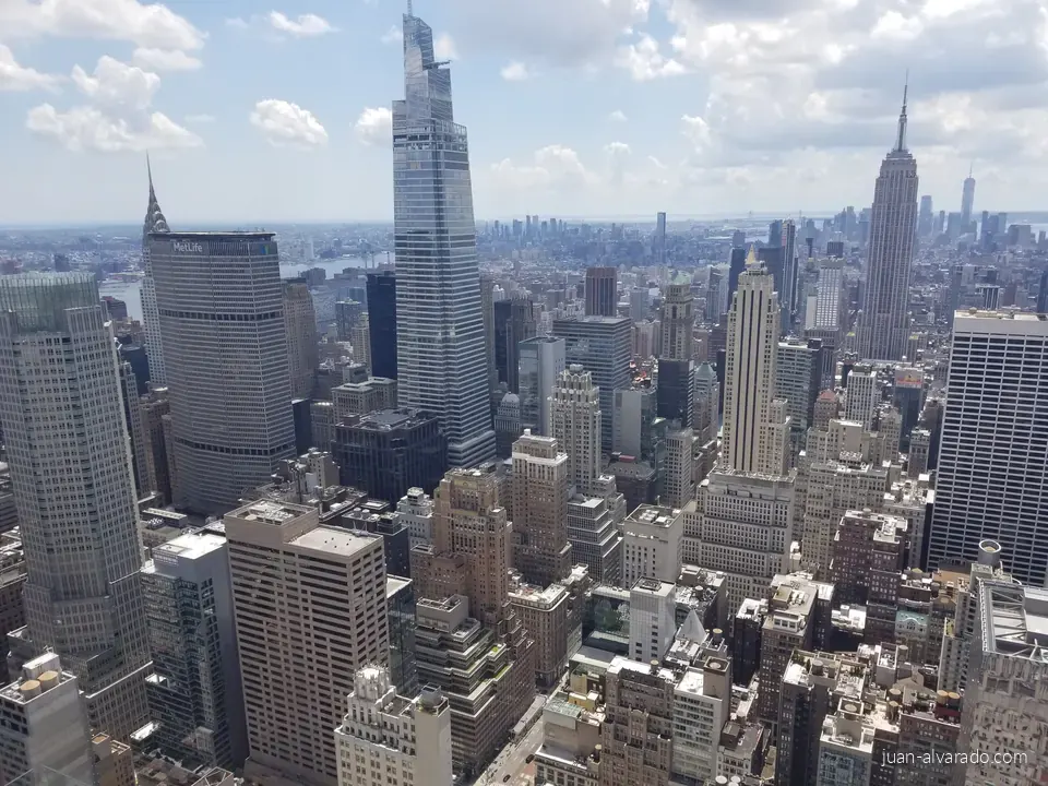 Midtown skyscrapers from above