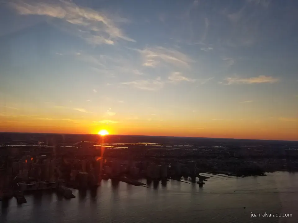 Sunset over the Hudson River