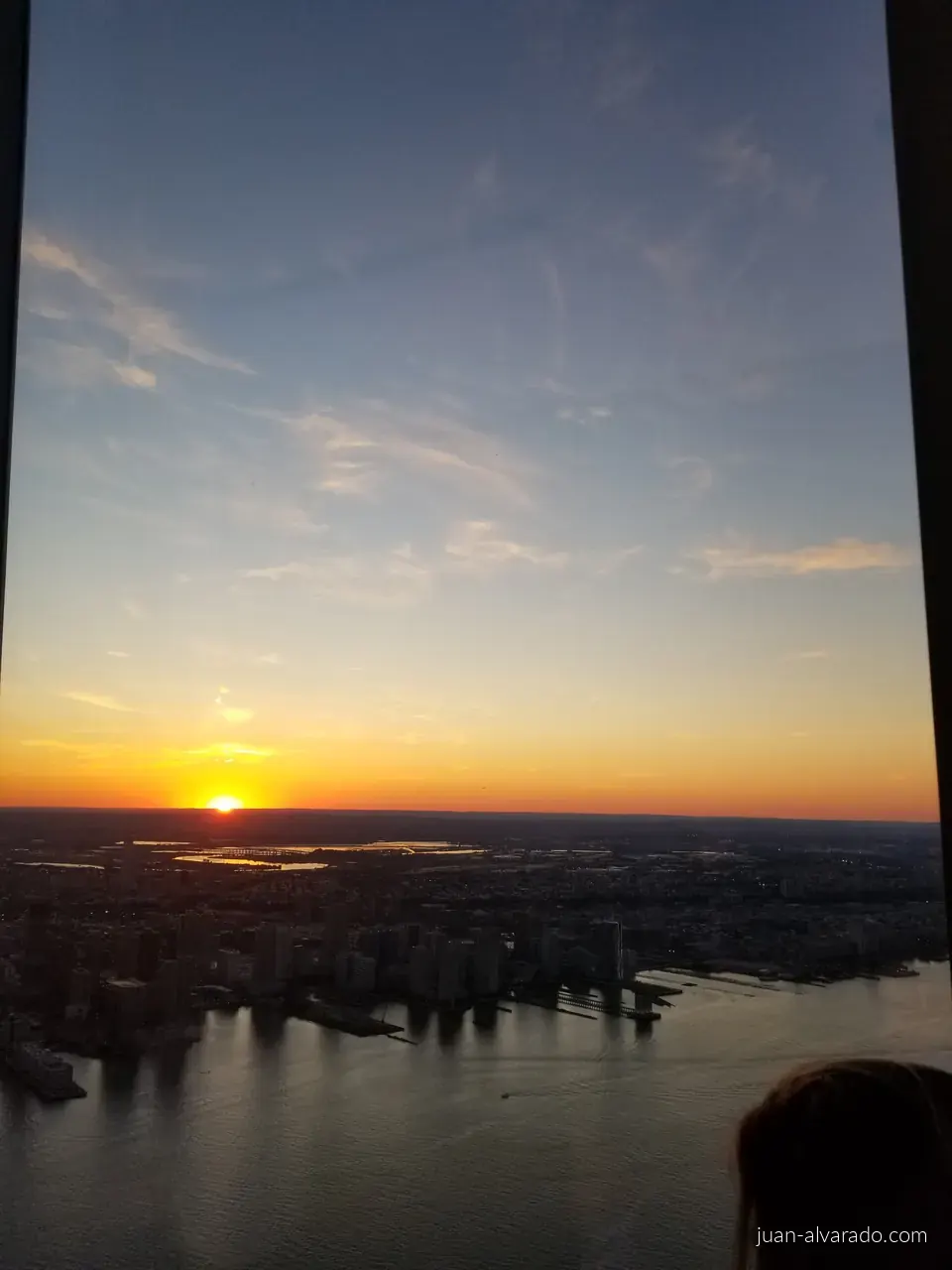 Sunset through the observatory glass