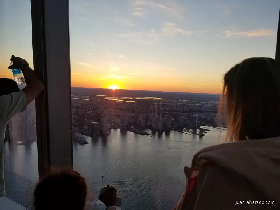 Watching the sunset from the observatory