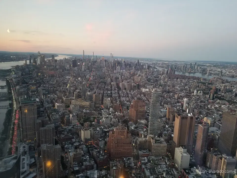 Manhattan at dusk from above