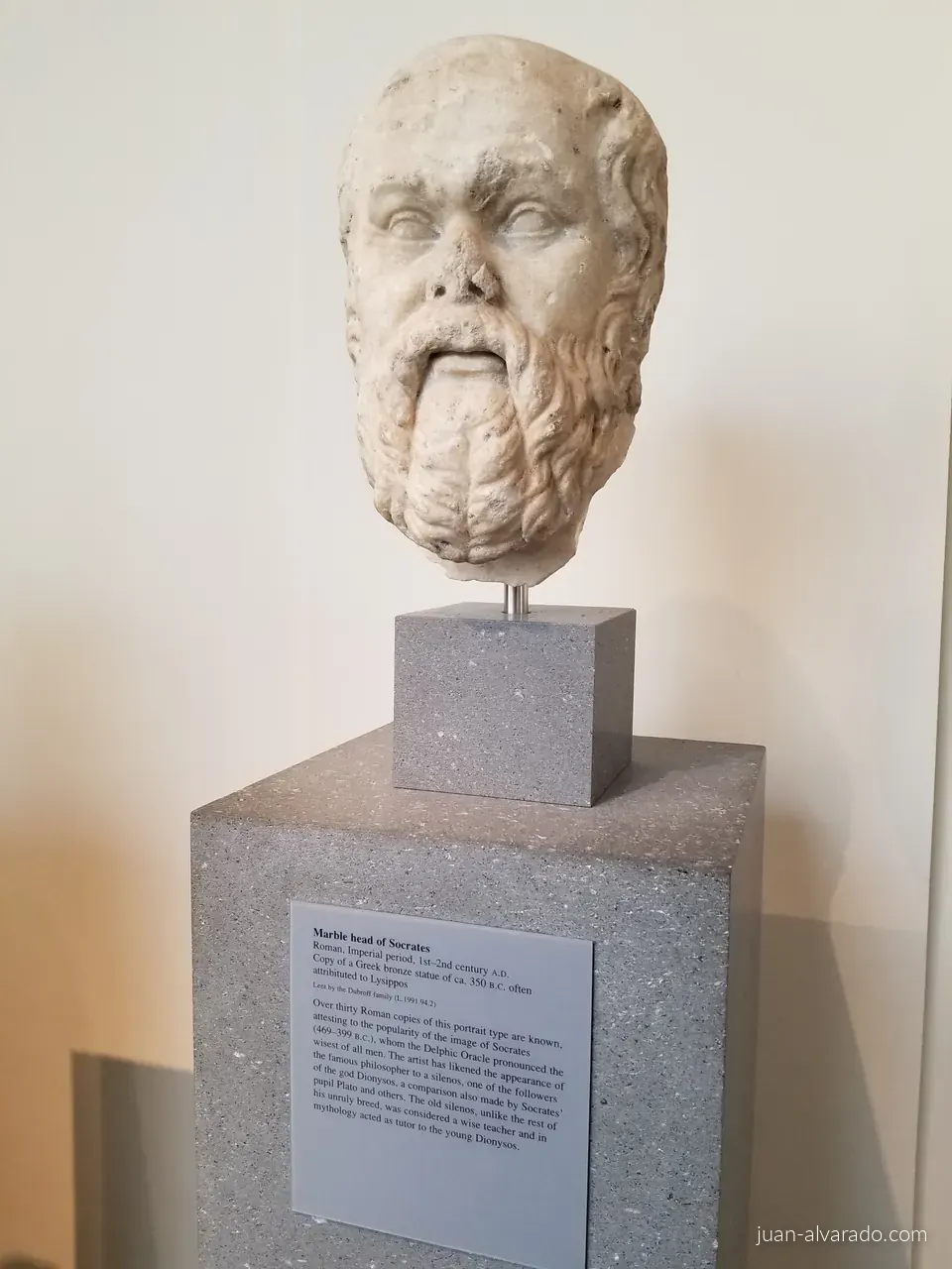 A marble bust at the Met