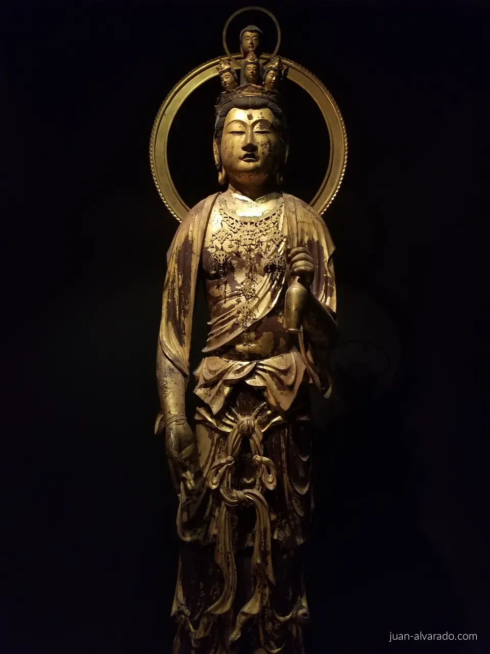 A gilded Buddhist statue