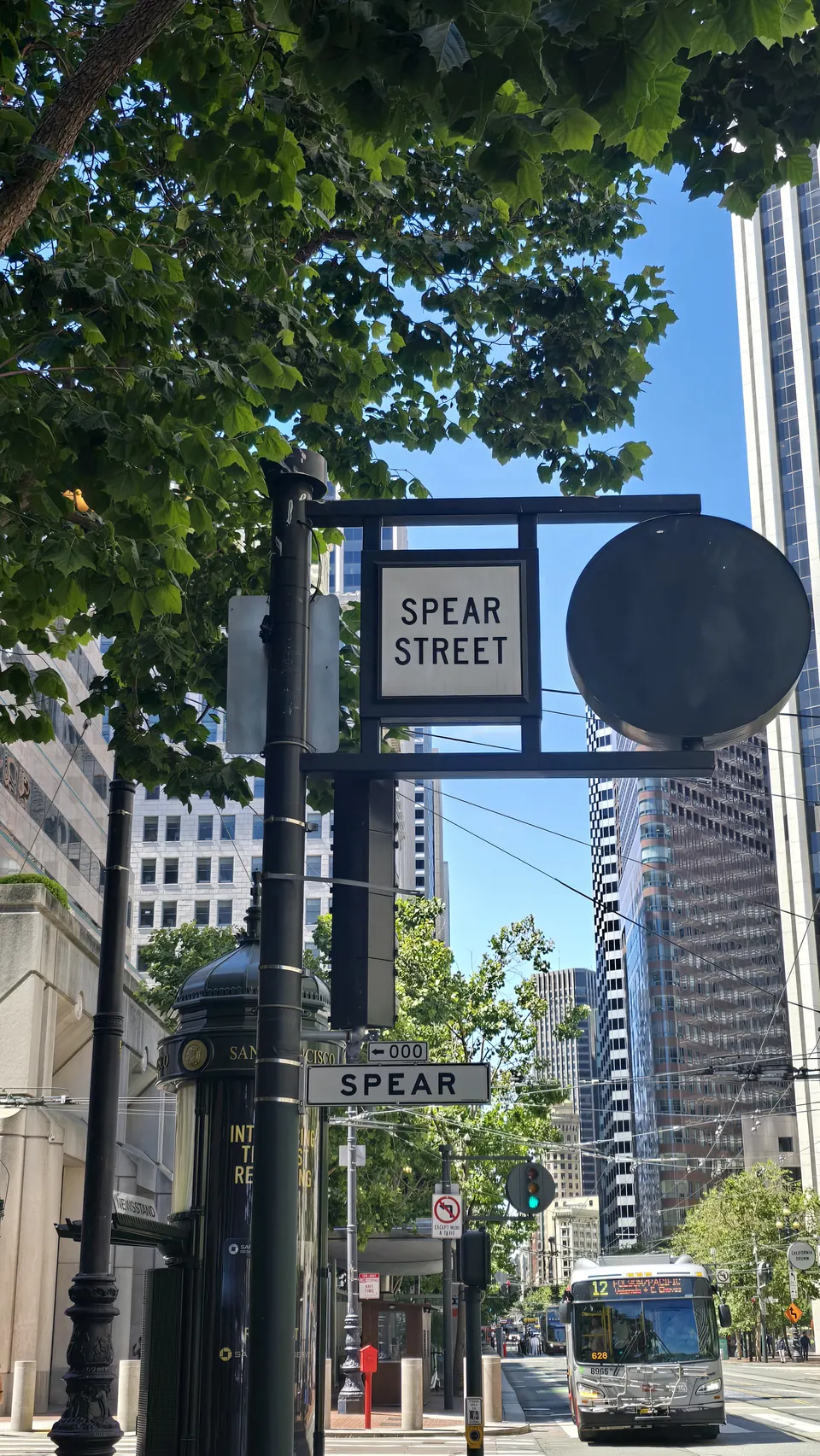 Spear Street sign in downtown San Francisco