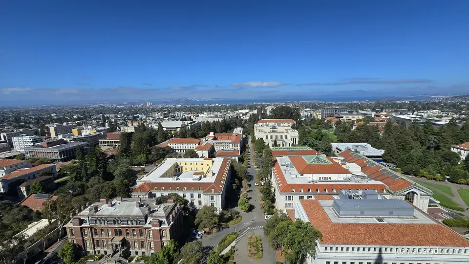 Campus rooftops from the top of the tower