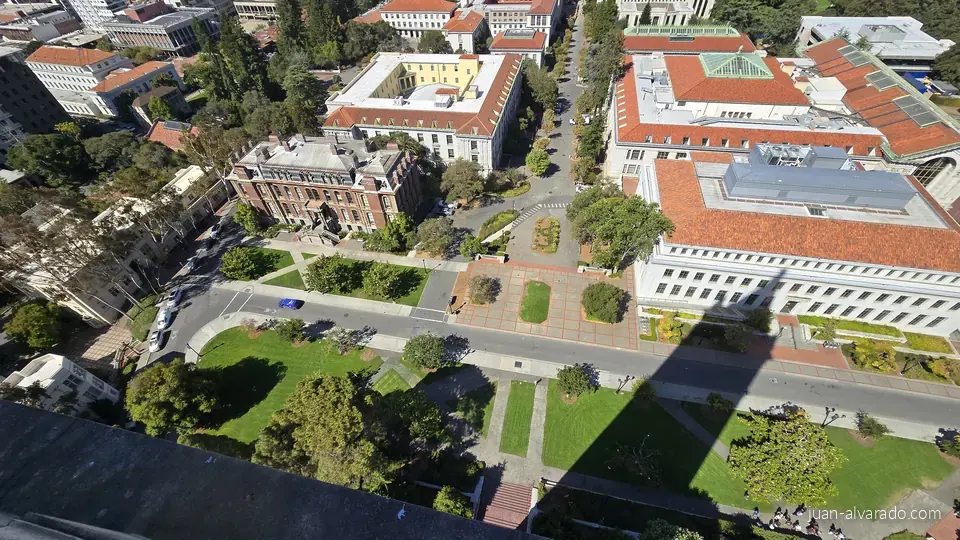 Bird's-eye view of campus courtyards