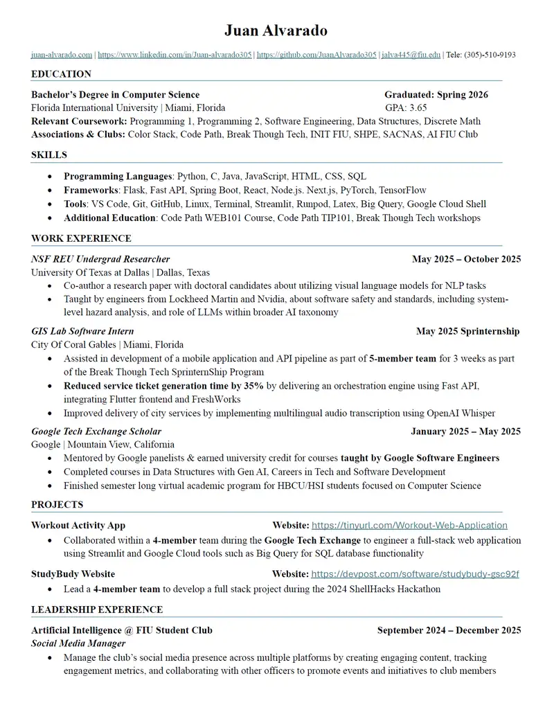 Resume Preview